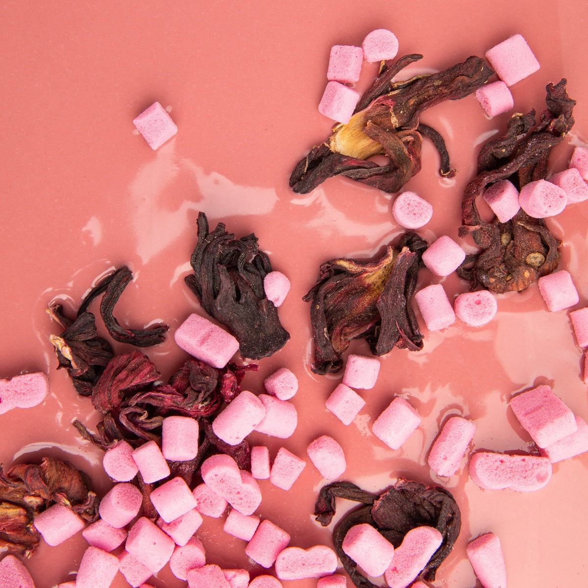 Tableta de chocolate Ruby con hibiscus