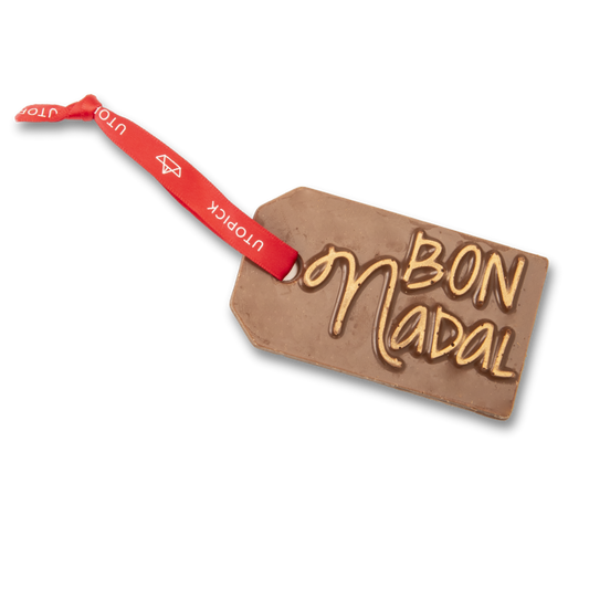 Etiqueta Bon Nadal chocolate con leche