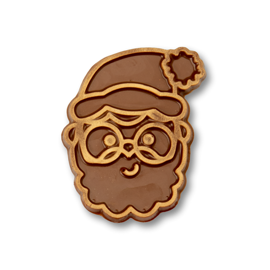 Papá Noel chocolate con leche y galleta